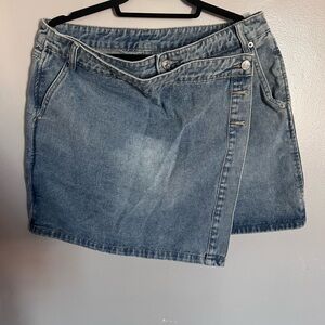 Denim Wrap Skirt